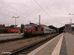 180 017-6 verlsst Frankfurt/Oder mit BWE EC41 nach Warschau.