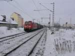 185 263-1 mit gemischten Gterzug nach Passau in Obertraubling.