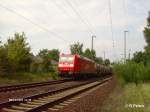 185 200-3 zieht ein Containerzug auf den Sdlichen BAR.