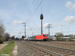 185 233-4 mit einem gemischten Güterzug in Nürnberg Hohe Marter. 25.03.24
