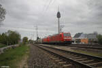 185 001-5 und 152 123-6 mit einem Autotransportzug in Nürnberg Hohe Marter.