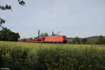 185 209-4 mit Autotransportzug bei Himmelstadt.