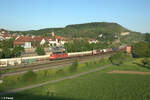 185 246-6 mit einem KLV-Zug in Retzbach-Zellingen. 11.05.24