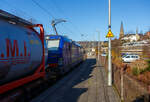 Die an die SBB Cargo International AG vermietete Siemens Vectron MS – 6193 047 (91 80 6193 047-8 D-DISPO) der Beacon Rail Capital Europe GmbH (München) fährt am 21 November 2025 durch