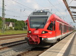 DB-Regio Flirt als RE 13012 von Sassnitz nach Rostock Hbf bei der Einfahrt um 16:55 Uhr im Rostocker Hbf.18.05.2016