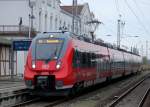 br-442144224429442/302644/442-838-9-als-s3-von-guestrow 442 838-9 als S3 von Gstrow nach Rostock Hbf kurz vor der Ausfahrt im Bahnhof Gstrow.01.11.2013 