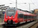 442 340-6 als S3 von Gstrow nach Warnemnde stand am 28.03.2014 im Rostocker Hbf am falschen Bahnsteig.