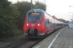 442 347-1+442 359-9+442 342-2 als LR 70114 von Rostock Hbf nach Warnemnde bei der Durchfahrt im Haltepunkt Rostock-Holbeinplatz.03.09.2015