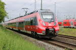 442 846 als S2(Güstrow-Rostock)bei der Einfahrt im Rostocker Hbf.20.05.2022