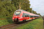 442 346 als S1(Warnemünde-Rostock)bei der Einfahrt in Rostock-Bramow.03.10.2023