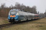 442 837-1 als S1(Warnemünde-Rostock)bei der Einfahrt in Rostock-Lichtenhagen.08.02.2025