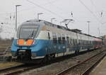  50 Jahre Rostocker S-Bahn  442 837-1 am 21.02.2025 im Rostocker Hbf.