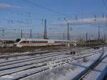 411 008-6 erreicht Leipzig HBF mit den ICE 1622 Berlin Gesundbrunn.