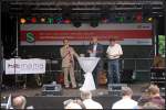 Den Fragen der Besucher stellten sich Peter Buchner, Sprecher der Gesch�ftsf�hrung der S-Bahn Berlin, und J�rgen Konz, Gesch�ftsf�hrer Produktion (Tag der offenen T�r S-Bw Gr�nau, 08.08.2010)