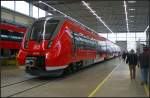 Ein bereits fertiger Elektrotriebwagen der Baureihe 442, er wird nach der Auslieferung bei der S-Bahn N�rnberg eingesetzt (Tag der offenen T�r Bombardier Hennigsdorf 18.09.2010)