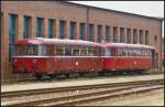 VT 95 9396 und VB 142 307 kamen aus Berlin zum Tag der offenen T�r nach Eberswalde (NVR-Nummer 95 80 0795 396-0 D-BEF, Typ VT 95.9,  135 Jahre Werk Eberswalde - Tradition mit Zukunft , 08.06.2013)
