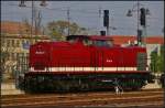 6. Dresdner Dampfloktreffen, 12.04.2014: ELL 203 843-8 / 203 145-8 steht mit anderen Loks in Dresden Hauptbahnhof (NVR-Nummer 92 80 1203 145-8 D-ELL)