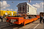 InnoTrans 2016 in Berlin: Flachwagen vom Typ H950 der italienischen Firma Gleisfrei s.r.l..