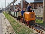 Das Feldbahnmuseum Herrenleite kam mit seiner mobilden Anlage zum 17.