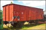 DR 04-11-37 G in Magdeburg Neustadt, 10.05.2015    Der gedeckte G�terwagen stand w�hrend des Familienfest der Magdeburger Eisenbahnfreunde auf einem Seitengleis am Handelshafen.