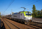   Die Siemens Vectron MS 193 894-3 (91 80 6193 894-3 D-ITL der ITL - Eisenbahngesellschaft mbH (Teil der deutschen Captrain-Gruppe) fährt am 18.09.2018 mit einem Autozug durch den Hbf  Brandenburg an