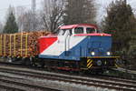 345 414 beim Rangieren am Nachmittag des 02.01.2021 in Rostock-Bramow.