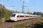 ICE Tz 9462 kommt aus Hamburg angerauscht. Tostedt, 16.10.2026.