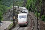 ICE 1  401 auf der Geislinger Steige am 22.05.2012.