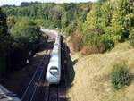 ICE 3 auf der Geislinger Steige am 02.10.2021.