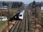 ICE 4 BR 412 in Neu-Ulm Pfuhl am 09.02.2022.