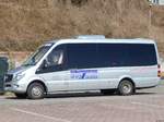 Mercedes Sprinter von BoyTours aus Deutschland im Stadthafen Sassnitz.