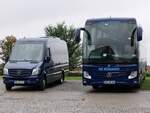 Mercedes Sprinter und Mercedes Tourismo von De Rüganer aus Deutschland in Bergen.
