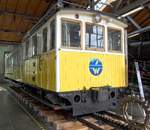 Lokomotive Nr.1 mit Wagen der Wendelsteinbahn in der Lokwelt Freilassing am 01.09.2019.
