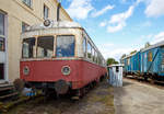   Der Esslinger-Triebwagen-Beiwagen VB 65 (95 80 0303 021-9 D-EBN) von Eisenbahnbedarf Bad Nauheim Mathias Bootz am 02.10.2016 beim Tag der offenen Tür der BLE Butzbach-Licher Eisenbahnfreunde e.