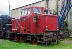   Die ex VL 12 der Gelnhäuser Kreisbahnen, eine MaK 240 C am 28.04.2014 im Eisenbahnmuseum Darmstadt-Kranichstein.