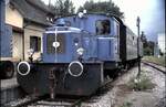 B-Diesellok Typ B-dm  Blauer Klaus  der UEF in Amstetten am 11.08.1999 zur Fahrt zur Sonnenfinsternis.
