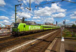 Die an die SVG - Schienenverkehrsgesellschaft mbH (Stuttgart) für die FlixTrain Verkehre vermiete MRCE Dispolok X4 E – 862 bzw.