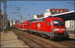 DB Regio 182 005-9  20 Jahre RE1 - Ein Takt, der bleibt  mit dem RE 18174 nach Magdeburg Hbf am 06.09.2014 bei der Ausfahrt Berlin Friedrichstra�e