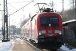 Da in Lbeck nix los war bin ich mit der Polen-S-Bahn bis Bad Kleinen gefahren ab dort gibt es mit 182 009-1 weiter nach Wismar.10.02.2012