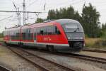 642 554 als RE8 von Tessin nach Wismar bei der Einfahrt im Rostocker Hbf.24.08.2012