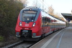 442 357 als S1(Warnemnde-Rostock)bei der Einfahrt im Haltepunkt Rostock-Parkstr.11.11.2016