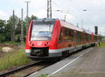 623 027 als RE 13084 von Bad Kleinen nach Lbeck Hbf bei der Ausfahrt in Bad Kleinen.10.06.2017