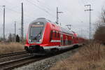 445 005-5 als RE5(Elsterwerda-Rostock)bei der Einfahrt im Rostocker Hbf.01.03.2019