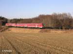 Zwei 612er durchfahren die Kurve bei Oberteich als RE Regensburg.