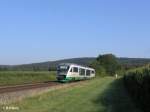 Nachschuss von VT05 bei Oberteich als VBG86544 nach Hof.