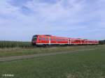 612 115-6 zieht als RE 3694 Gera bei Oberteich vorbei.