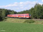 612 115-6 zieht bei Oberteich durch die Kurve als RE 3695 Regensburg HBF 18.08.09  