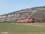 146 242-3 zieht bei Thüngersheim den RE55 4613 Frankfurt/Main - Bamberg .16.03.17