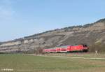 146 242-3 zieht bei Thüngersheim den RE55 4613 Frankfurt/Main - Bamberg .16.03.17