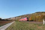 445 069-0 als RE 54 RE 4621 Frankfurt/Main - Bamberg bei Thüngersheim.